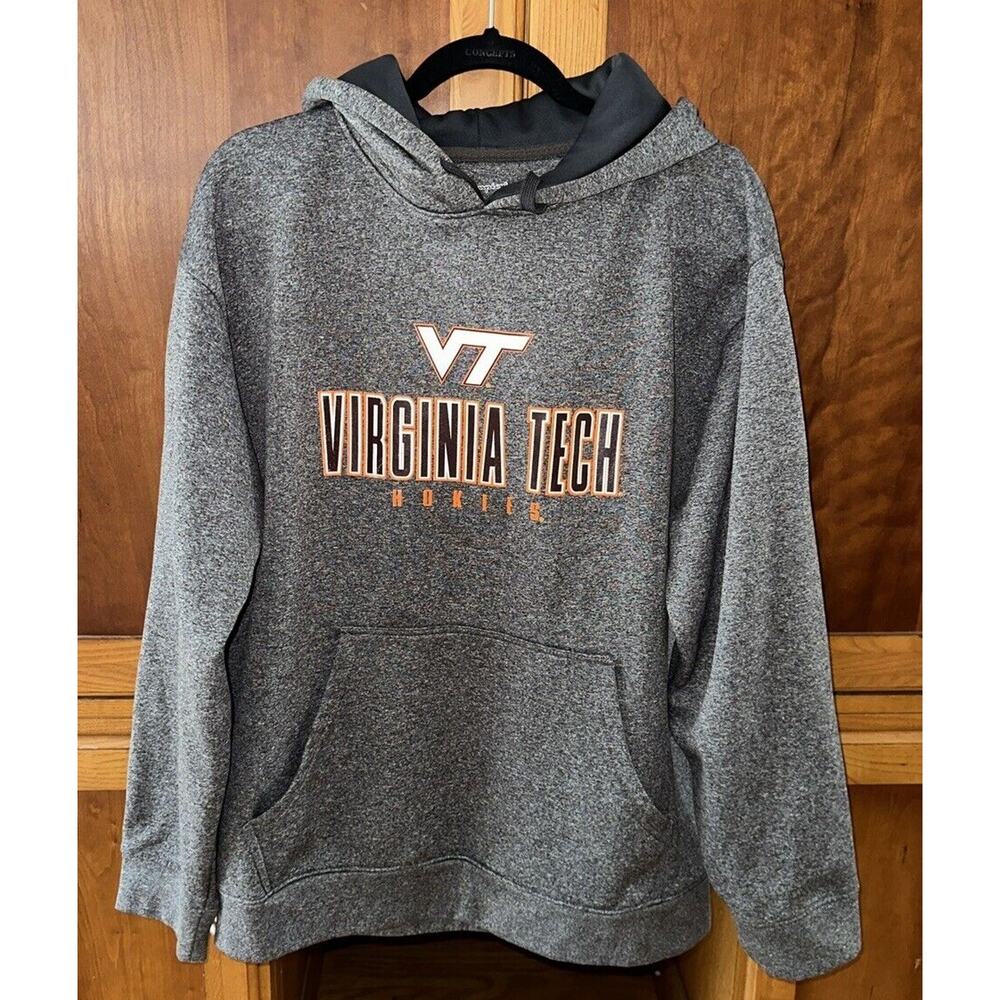 Virginia Tech Hokies Large Champion Heathered Gray Hoodie. Go Hokies!
